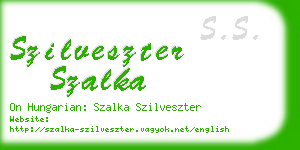 szilveszter szalka business card